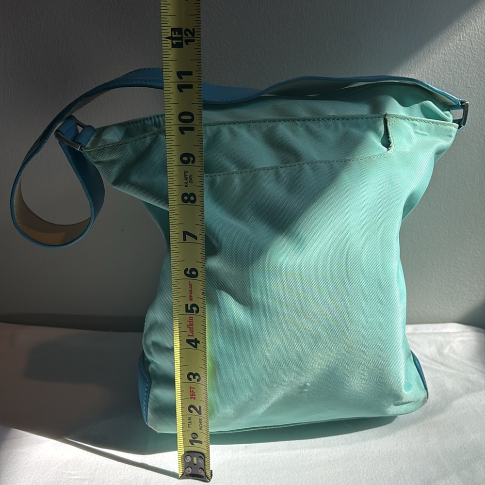 Tumi Mint Green Shoulder Bag with Blue Strap - Picture 10 of 13